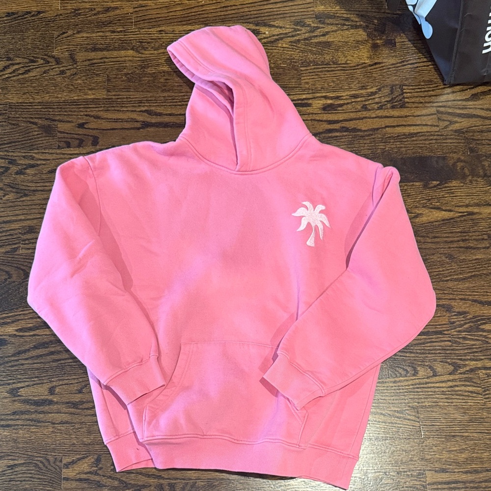 Pink Palm puff Graphic Hoodie size XL worn once in my house comes with box